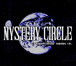 Mystery Circle — Title screen