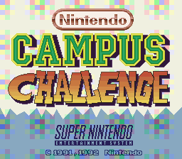 Nintendo Campus Challenge 1992 — Title screen