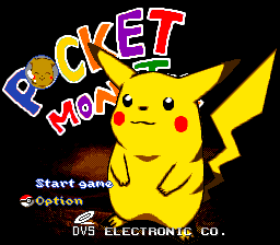 Picachu : Pocket Monsters — Title screen