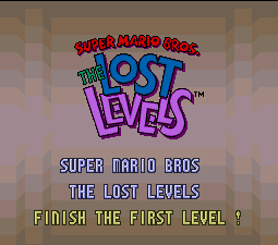 Powerfest 94 - Super Mario Bros. - The Lost Levels — Title screen
