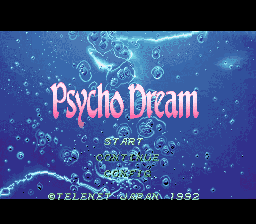 Psycho Dream — Title screen