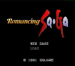 Romancing Sa-Ga — Title screen