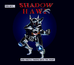 Shadowhawk — Title screen