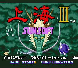 Shanghai III — Title screen