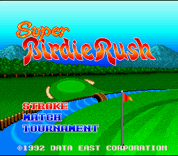 Super Birdie Rush — Title screen