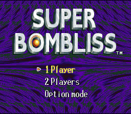 Super Bombliss — Title screen