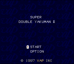 Super Double Yakuman II — Title screen