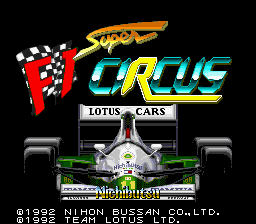 Super F1 Circus — Title screen