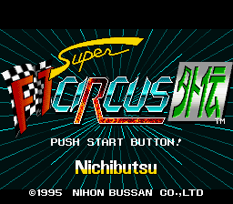Super F1 Circus Gaiden — Title screen