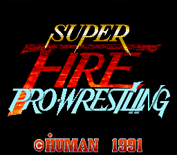 Super Fire Pro Wrestling — Title screen
