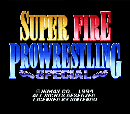 Super Fire Pro Wrestling Special — Title screen