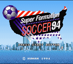 Super Formation Soccer 94 : World Cup Edition — Title screen