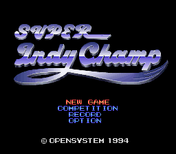 Super Indy Champ — Title screen