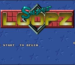 Super Loopz — Title screen