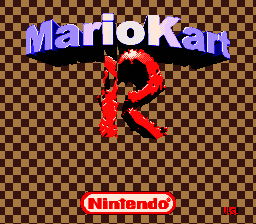 Super Mario Kart - Mario Kart R — Title screen