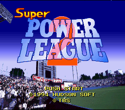Super Power League 2 — Title screen