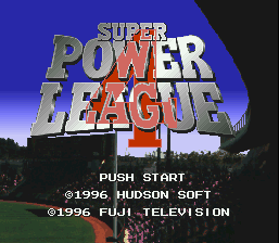 Super Power League 4 — Title screen