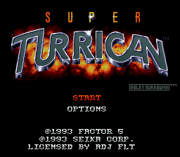 Super Turrican Collection — Title screen