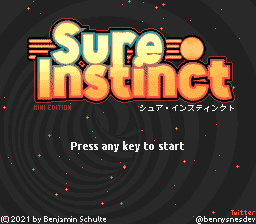 Sure Instinct — Title screen