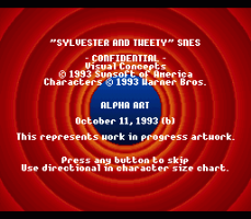 Sylvester and Tweety — Title screen