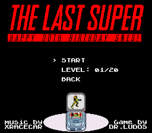 The Last Super — Title screen