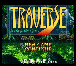 Traverse : Starlight & Prairie — Title screen