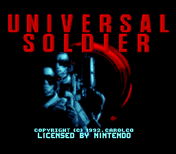 Universal Soldier — Title screen