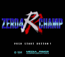 Zero 4 Champ RR — Title screen